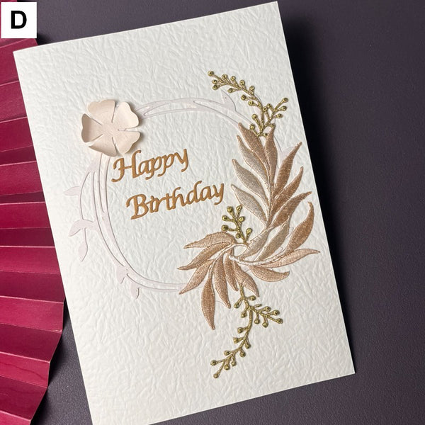 Beautiful Greeting Cards to Friends, Embroidery Greeting Cards, Creative Birthday Greeting Card, Original Handmade Embroidery Greeting Cards-Paintingforhome