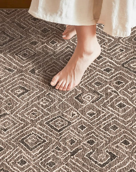 Large Modern Rugs for Living Room, Brown Modern Rug Ideas for Bedroom, Abstract Geometric Modern Rugs, Modern Rugs for Dining Room-Paintingforhome