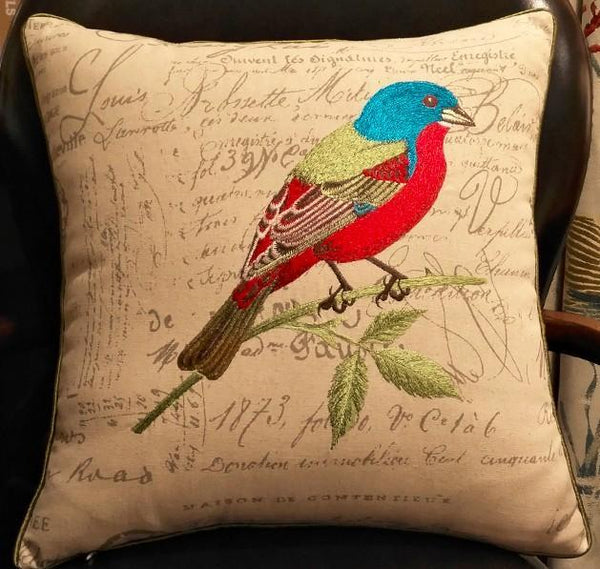 Bird Throw Pillows, Pillows for Farmhouse, Sofa Throw Pillows, Decorative Throw Pillows, Living Room Throw Pillows, Rustic Pillows for Couch-Paintingforhome