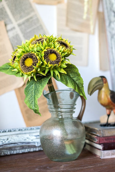 Unique Flower Arrangement for Home Decoration, A Bunch of Sunflowers, Bedroom Flower Arrangement Ideas, Beautiful Artificial Flowers for Living Room-Paintingforhome