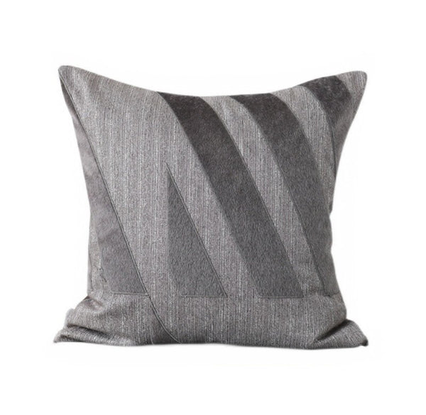 Modern Gray Throw Pillows for Couch, Decorative Throw Pillows, Modern Sofa Pillows, Simple Modern Throw Pillows for Living Room-Paintingforhome