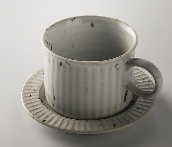 Blue Pottery Coffee Cups, Cappuccino Coffee Mug, Latte Coffee Cup, Blue Tea Cup, Ceramic Coffee Cup, Coffee Cup and Saucer Set-Paintingforhome