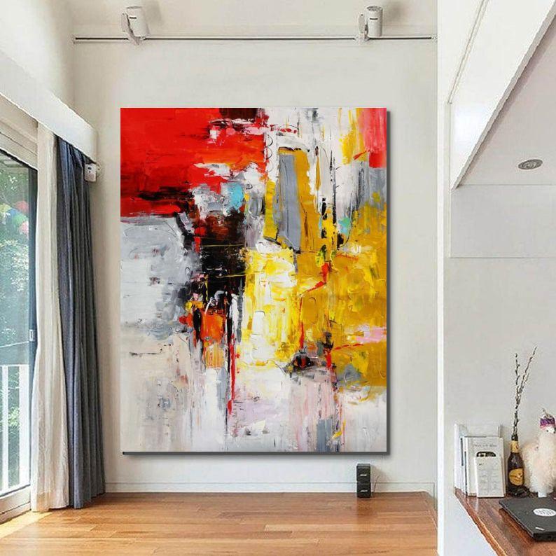 Canvas Painting for Living Room, Modern Wall Art Painting, Huge Contemporary Abstract Artwork-Paintingforhome