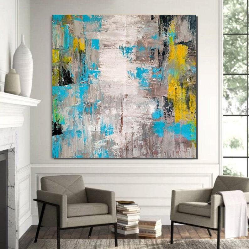Modern Wall Art Ideas, Abstract Wall Painting, Huge Abstract Artwork, Extra Large Paintings for Livingroom, Simple Modern Art, Modern Canvas Painting-Paintingforhome