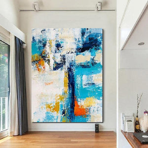 Abstract Canvas Painting, Modern Paintings for Dining Room, Hand Painted Wall Painting, Extra Large Abstract Artwork-Paintingforhome