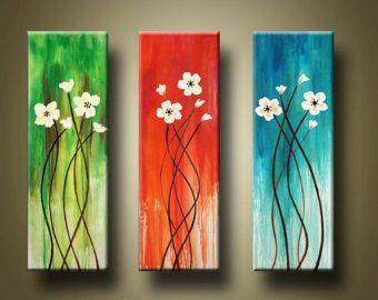 Flower Painting, Modern Painting, Acrylic Flower Paintings, Wall Art Painting, Contemporary Paintings-Paintingforhome
