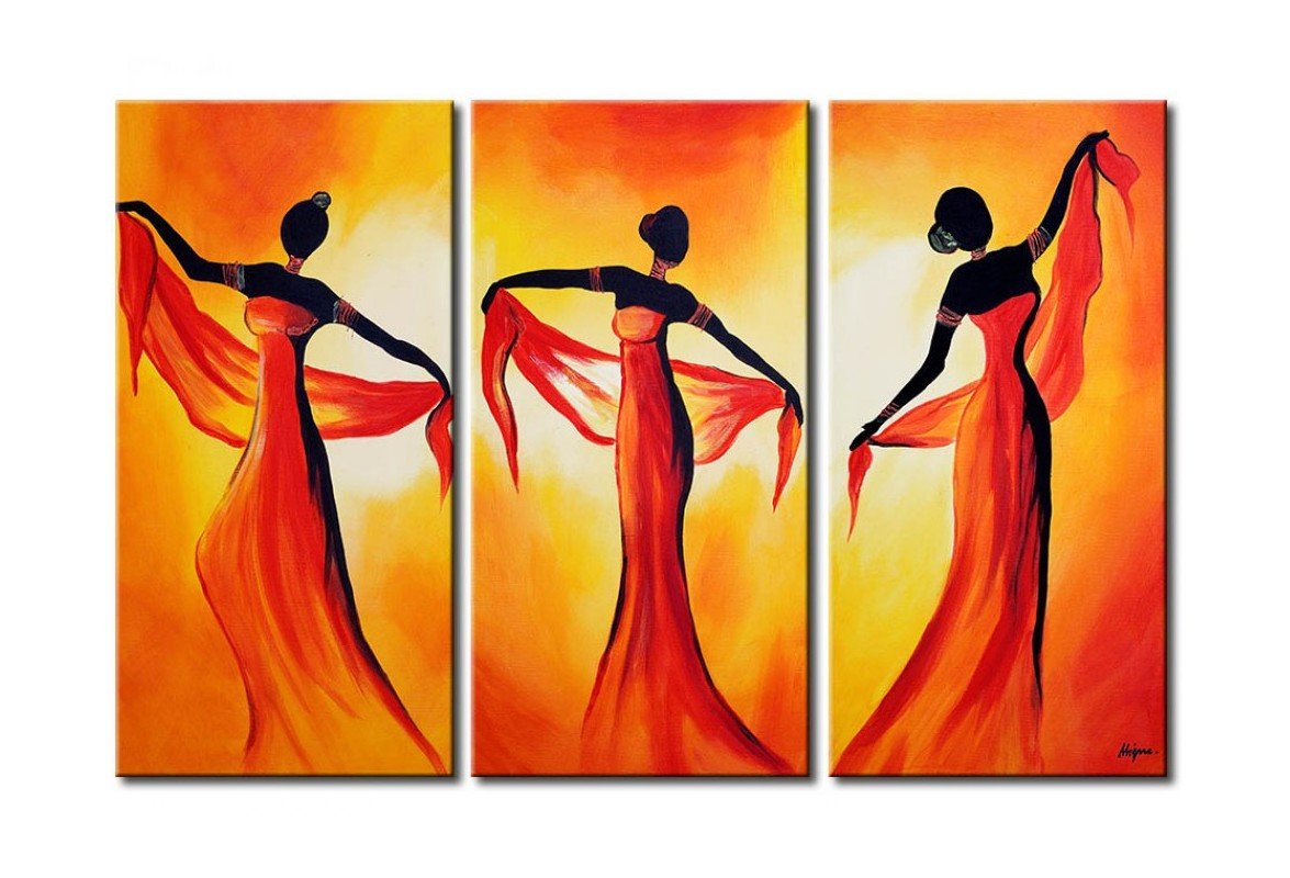 African Woman Painting, Large Painting on Canvas, African Acrylic Paintings, Living Room Wall Art Paintings, Buy Art Online-Paintingforhome
