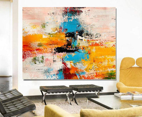 Acrylic Abstract Art, Extra Large Paintings, Modern Abstract Acrylic Painting, Living Room Wall Painting-Paintingforhome