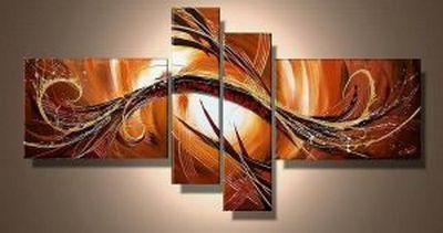 Large Canvas Art Painting, Abstract Acrylic Art on Canvas, 4 Piece Wall Art Paintings, Bedroom Wall Art Ideas, Buy Painting Online-Paintingforhome