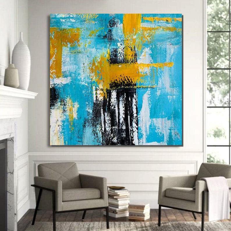 Acrylic Paintings for Bedroom, Living Room Wall Painting, Large Paintings for Sale, Abstract Acrylic Paintings, Contemporary Modern Art, Simple Canvas Painting-Paintingforhome