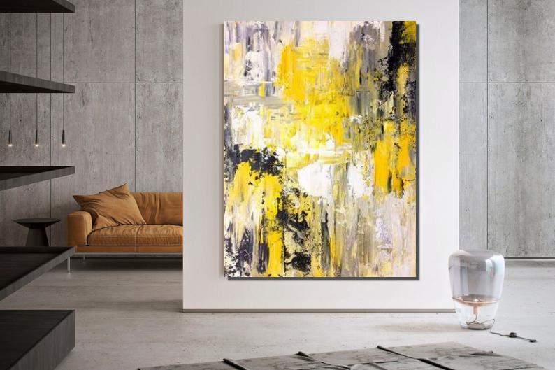 Simple Modern Wall Art Painting, Large Contemporary Abstract Artwork, Acrylic Painting for Living Room-Paintingforhome