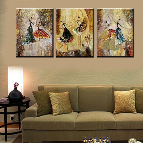 Flower Abstract Art, Bedroom Abstract Painting, 3 Piece Wall Art, Simp –  Paintingforhome
