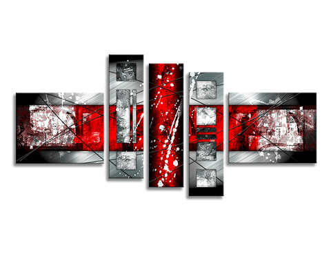 Contemporary Painting, Acrylic Wall Art Paintings, Modern Art, 5 Piece Wall Art, Acrylic Painting on Canvas-Paintingforhome