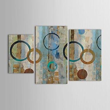 Modern Wall Art Paintings, 3 Piece Wall Art, Abstract Acrylic Paintings, Hand Painted Acrylic Paintings-Paintingforhome
