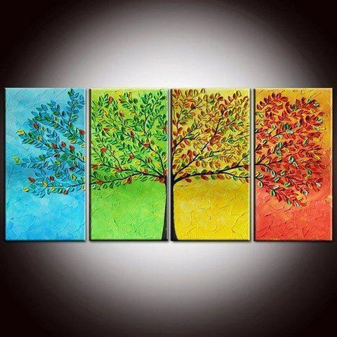 Abstract Canvas Paintings, Tree of Life Painting, Heavy Texture Paintings, Extra Large Wall Art for Living Room, Large Painting for Sale-Paintingforhome