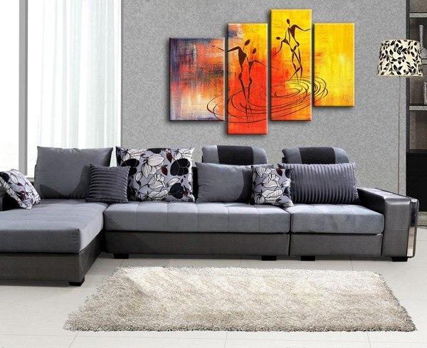 Abstract Painting of Love, Large Acrylic Painting, Abstract Painting on Canvas, Bedroom Wall Art Paintings, Simple Modern Art-Paintingforhome