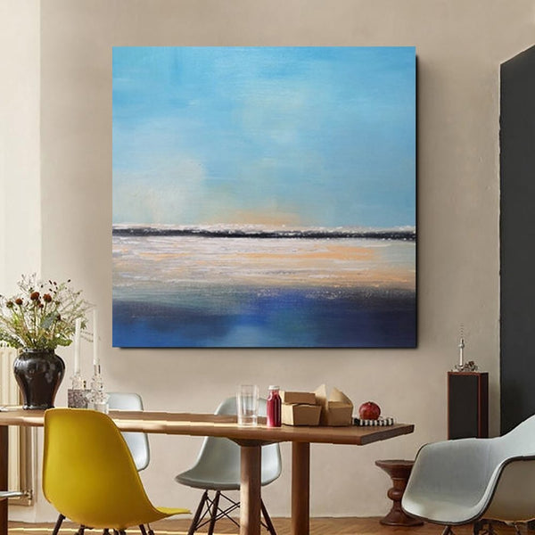 Bedroom Wall Painting, Original Landscape Paintings, Large Paintings for Living Room, Hand Painted Acrylic Painting, Seascape Canvas Paintings-Paintingforhome