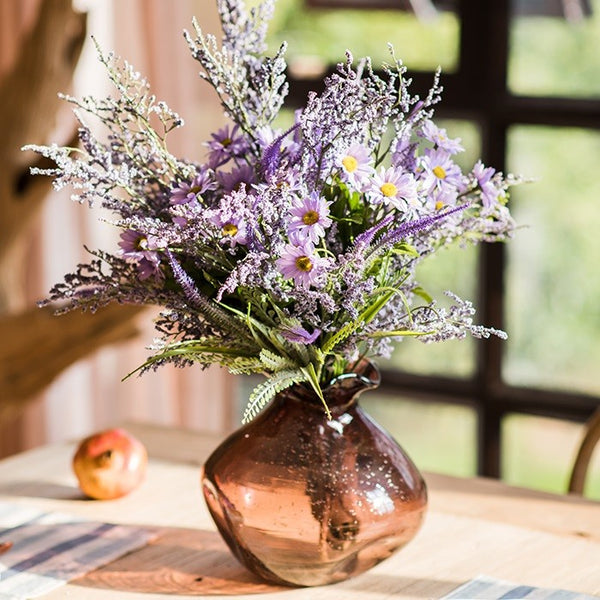 Myosotis Lovegrass, Daisy, Salvia, Beautiful Spring Flower Arrangement for Living Room, Ctreative Modern Artificial Floral for Home Decoration-Paintingforhome