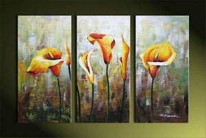 Modern Wall Art Painting, Calla Lily Flower Paintings, Acrylic Flower Art, Flower Painting Abstract-Paintingforhome