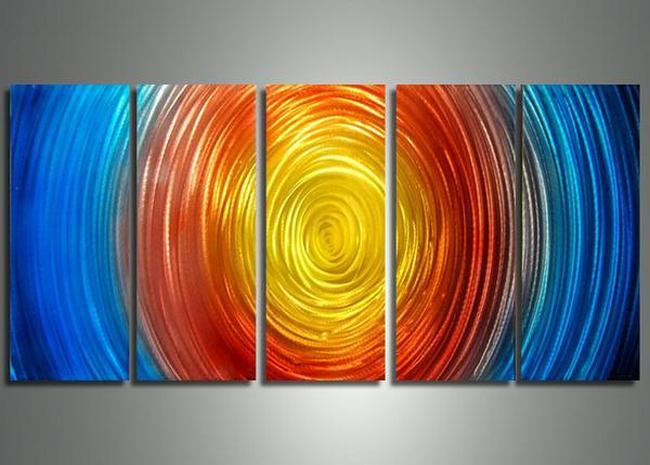 Acrylic Painting Abstract, Living Room Wall Art Paintings, Modern Contemporary Art, Colorful Lines-Paintingforhome
