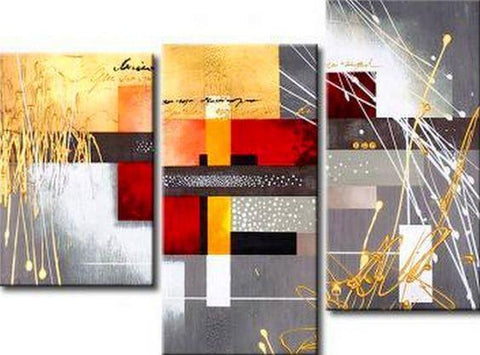 3 Piece Wall Art, Abstract Acrylic Paintings, Texture Artwork, Acrylic Painting on Canvas, Modern Wall Art Paintings-Paintingforhome