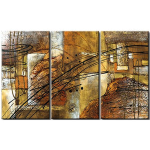 Texture Artwork, Abstract Painting on Canvas, 3 Piece Wall Art, Modern Acrylic Paintings, Wall Art Paintings-Paintingforhome