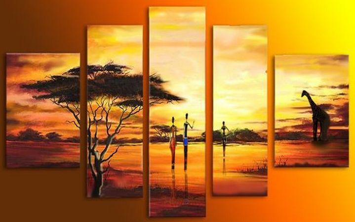 Extra Large Wall Art, African Hunting Painting, Bedroom Canvas Painting, Buy Art Online-Paintingforhome