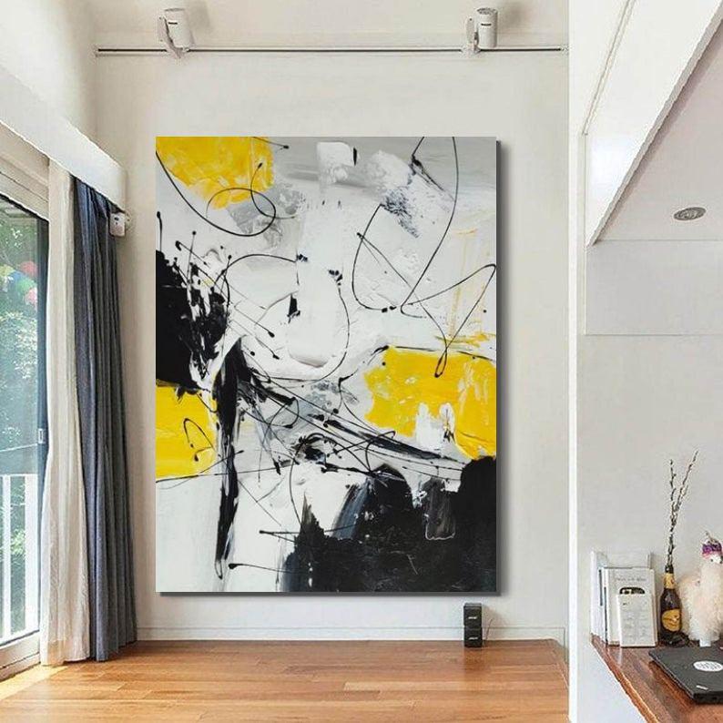 Large Contemporary Canvas Painting, Modern Acrylic Artwork, Wall Art for Living Room, Hand Painted Wall Art Painting-Paintingforhome
