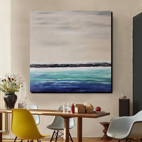 Living Room Wall Art Painting, Original Landscape Paintings, Large Paintings for Sale, Simple Abstract Paintings, Seascape Acrylic Paintings-Paintingforhome