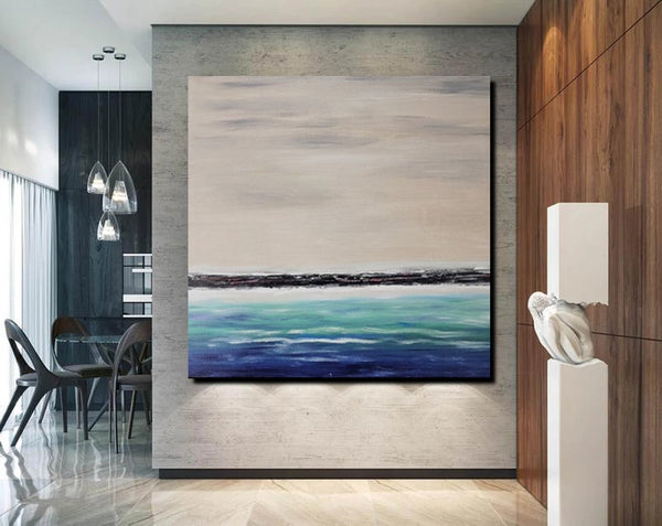 Living Room Wall Art Painting, Original Landscape Paintings, Large Paintings for Sale, Simple Abstract Paintings, Seascape Acrylic Paintings-Paintingforhome