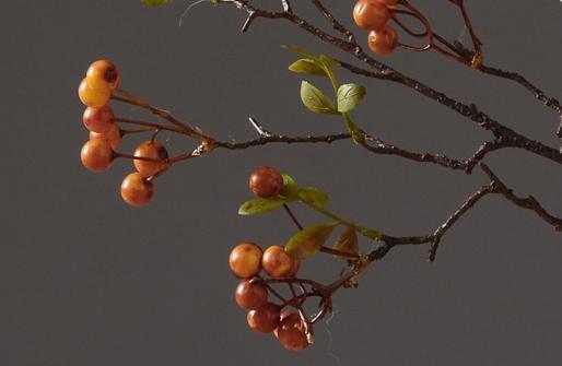 Rustic Artificial Autumn Fruit, Stem 28" Tall, Flower Arrangement, Botanicial Plant-Paintingforhome