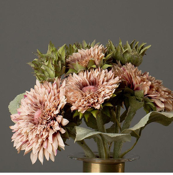 Large Gerberas Artificial Flowers, Autumn Arrangement, Table centerpiece, Sunflower-Paintingforhome