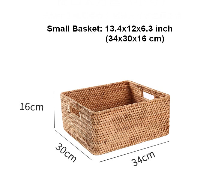 Large Storage Baskets for Bedroom, Storage Baskets for Bathroom, Rectangular Storage Baskets, Storage Baskets for Shelves-Paintingforhome