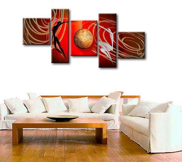 Abstract Art of Love, Simple Modern Art, Love Abstract Painting, Bedroom Room Wall Art Paintings, 5 Piece Canvas Painting-Paintingforhome