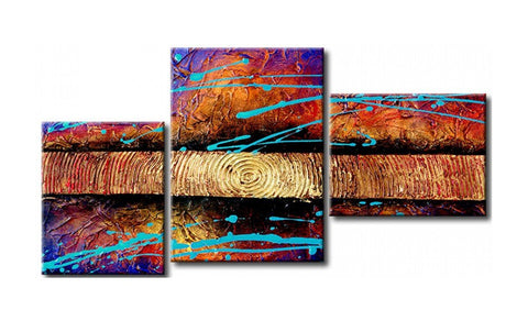 Texture Painting, 3 Piece Wall Art, Abstract Acrylic Paintings, Hand Painted Artwork, Acrylic Painting Abstract-Paintingforhome