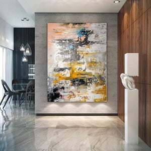 Simple Modern Abstract Art Painting, Hand Painted Acrylic Painting, Huge Abstract Painting, Extra Large Paintings for Living Room-Paintingforhome