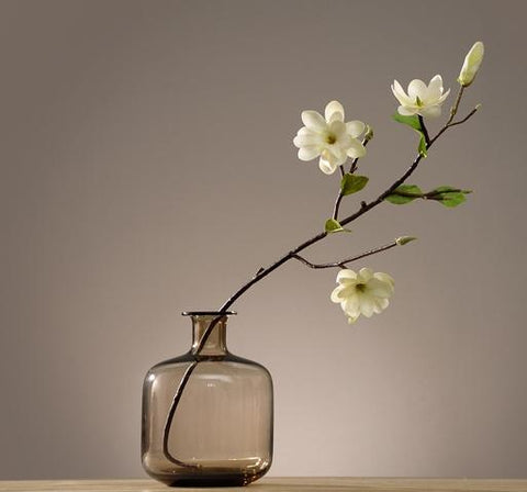 Artificial White Magnolia Stem, Artificial Flower, Silk Flowers, Flux Flowers, Artificial Floral-Paintingforhome