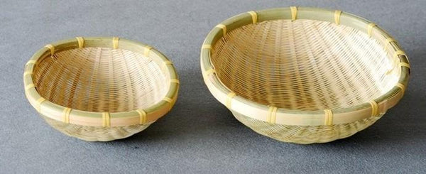 Natural Bamboo Baskets, Kitchen Storage Baskets, Farmhouse Storage Basket, Hand Woven Storage Baskets, Snacks Basket, Set of 3-Paintingforhome
