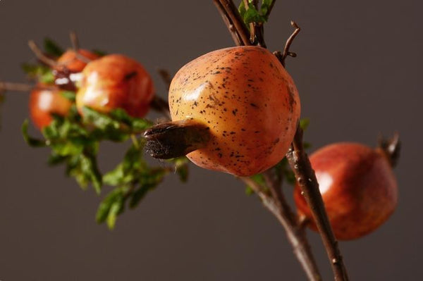 Rustic Artificial Large Pomegranate Fruit, Stem 36" Tall, Flower Arrangement-Paintingforhome