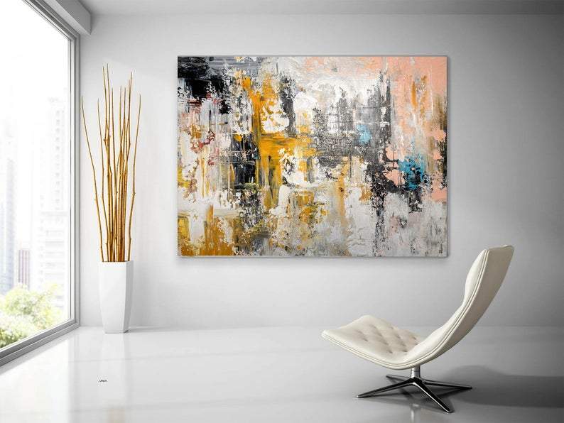 Huge Modern Wall Art Painting, Large Contemporary Abstract Artwork, Acrylic Painting for Living Room-Paintingforhome