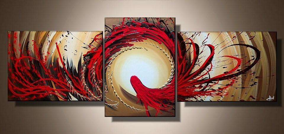 Abstract Canvas Art, Red Abstract Painting, Red Canvas Painting, Simple Modern Art, Living Room Canvas Paintings, Abstract Painting for Sale-Paintingforhome