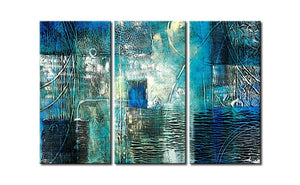 Texture Painting, Contemporary Art Painting, 3 Piece Wall Painting, Modern Acrylic Paintings, Bedroom Wall Art-Paintingforhome