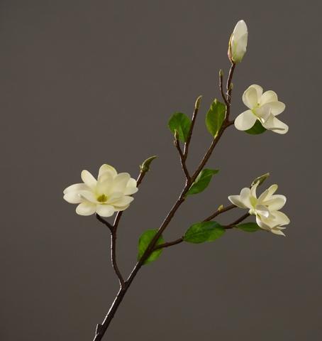 Artificial White Magnolia Stem, Artificial Flower, Silk Flowers, Flux Flowers, Artificial Floral-Paintingforhome