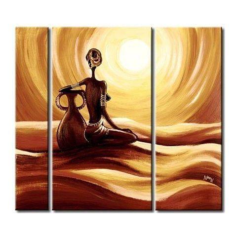 African Woman Painting, Bedroom Wall Art Paintings, Large Painting for Sale, Acrylic Canvas Paintings-Paintingforhome