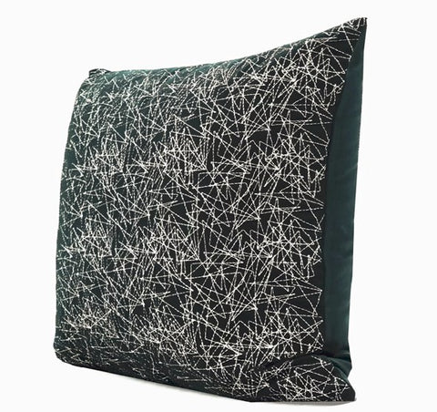 Simple Throw Pillow for Interior Design, Large Modern Sofa Pillow Covers, Black Abstract Contemporary Square Modern Throw Pillows for Couch-Paintingforhome