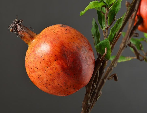 Rustic Artificial Large Pomegranate Fruit, Stem 36" Tall, Flower Arrangement-Paintingforhome