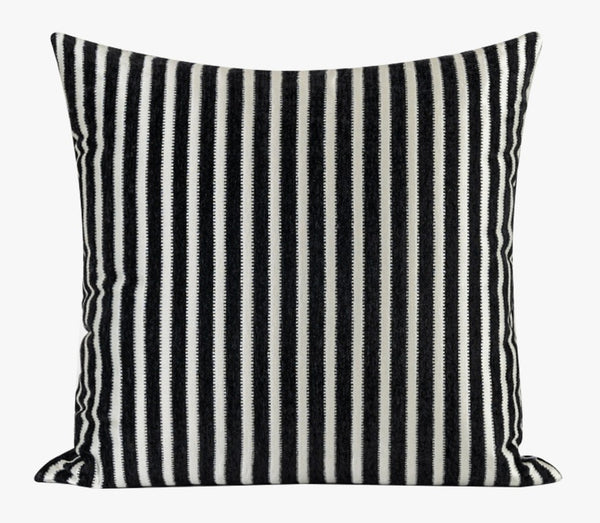 Simple Modern Sofa Throw Pillows, Black and White Stripe Abstract Contemporary Throw Pillow for Living Room, Modern Decorative Throw Pillows for Couch-Paintingforhome