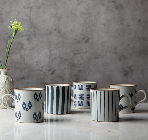Latte Coffee Mug, Large Capacity Coffee Cup, Pottery Tea Cup, Handmade Pottery Coffee Cup-Paintingforhome