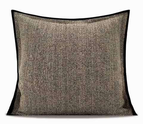 Large Grey Black Decorative Throw Pillows, Contemporary Square Modern Throw Pillows for Couch, Large Modern Sofa Pillows, Simple Throw Pillow for Interior Design-Paintingforhome