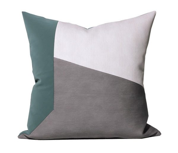 Modern Pillows for Living Room, Blue Grey Decorative Pillows for Couch, Modern Sofa Pillows, Modern Sofa Pillows, Contemporary Abstract Pillows-Paintingforhome